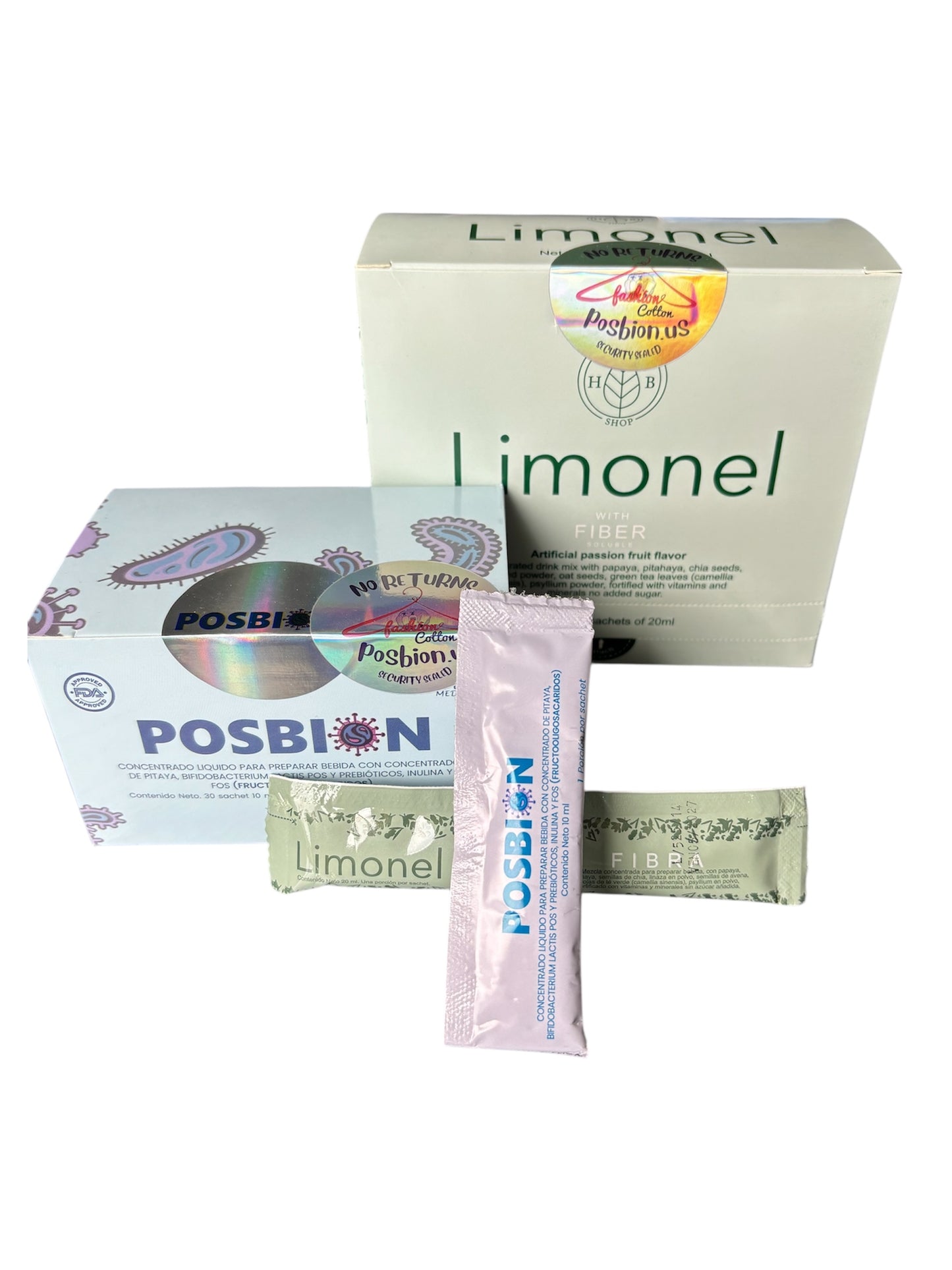 Elige el combo Posbion y Limonel Fibra para transformar tu metabolismo y cuidar tu digestión. Posbion favorece la salud metabólica y el control del apetito, mientras que Limonel Fibra aporta fibra líquida natural para una digestión ligera y regular. La combinación perfecta para mujeres que buscan sentirse ligeras, saludables y llenas de energía