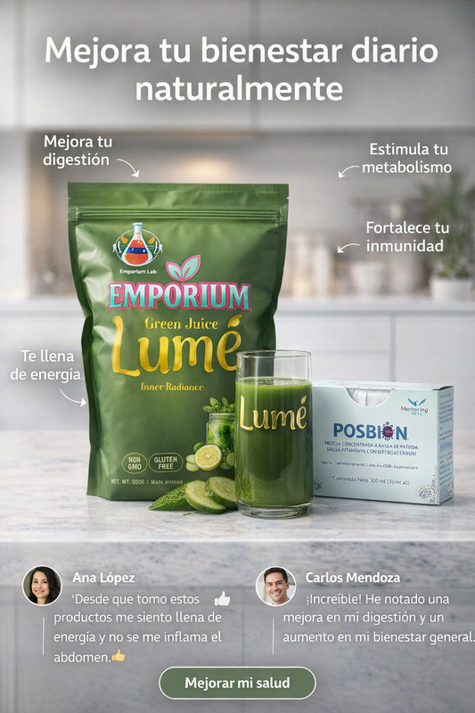 POSBION USA y Green Juice Lume para la salud de la microbiota intestinal