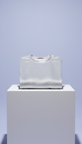 Cropped Cotton Tee, Signature Blue