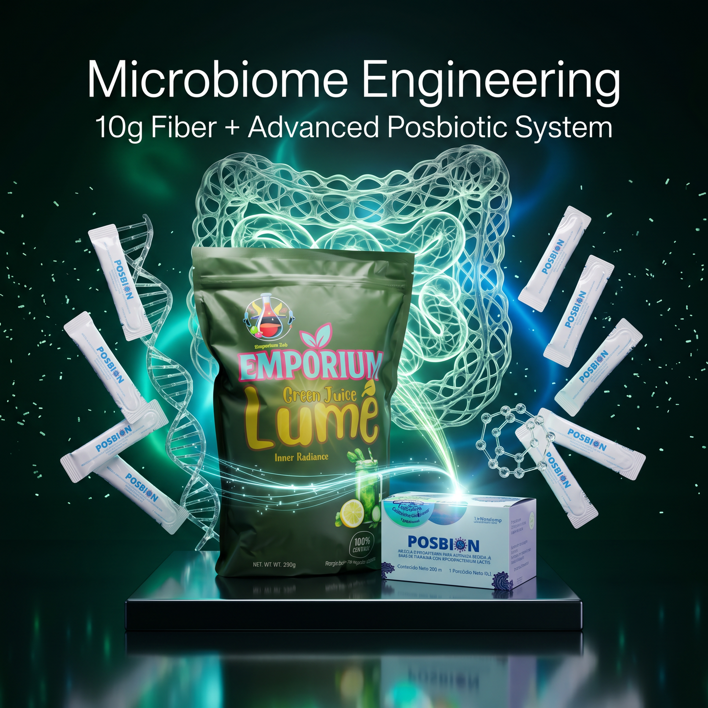 Kit POSBION BPL1® HT + Ner+ Proteína + Green Juice | Bienestar Diario