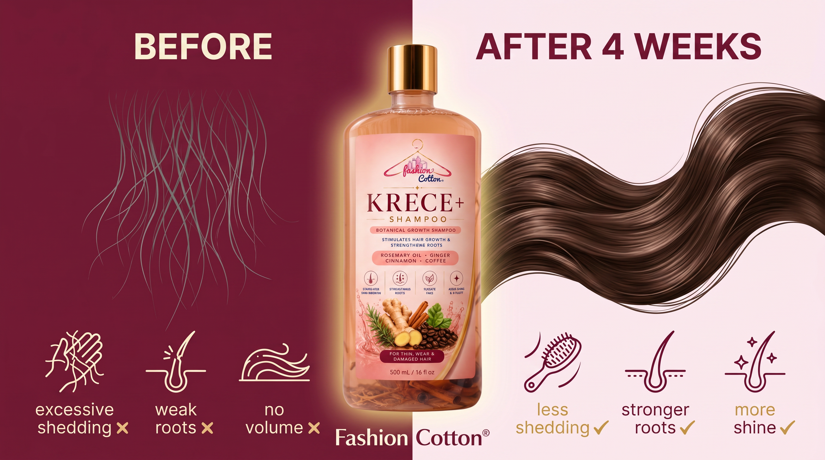 Krece+ Red Fruits Shampoo(Quick Long)