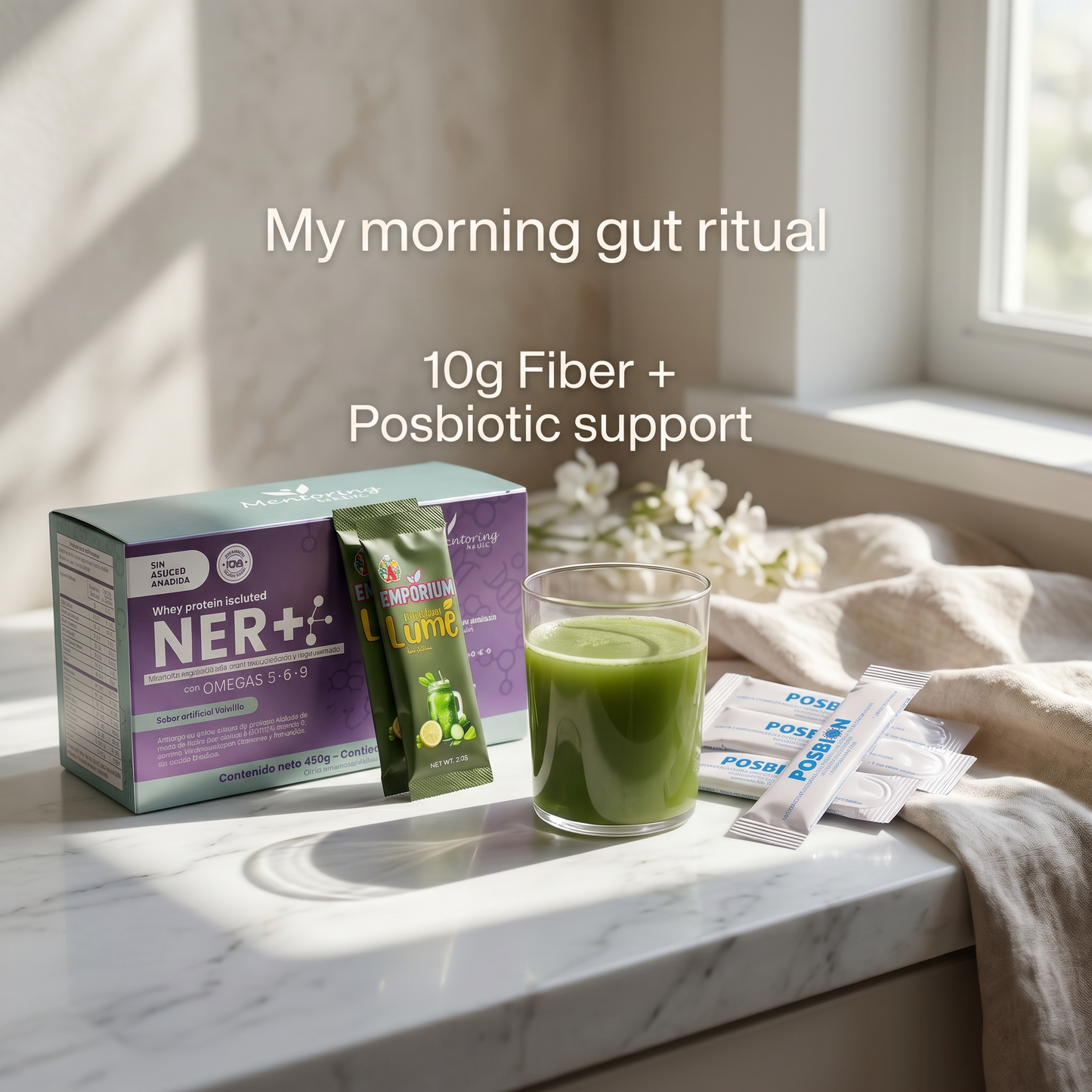 Kit POSBION BPL1® HT + Ner+ Proteína + Green Juice | Bienestar Diario