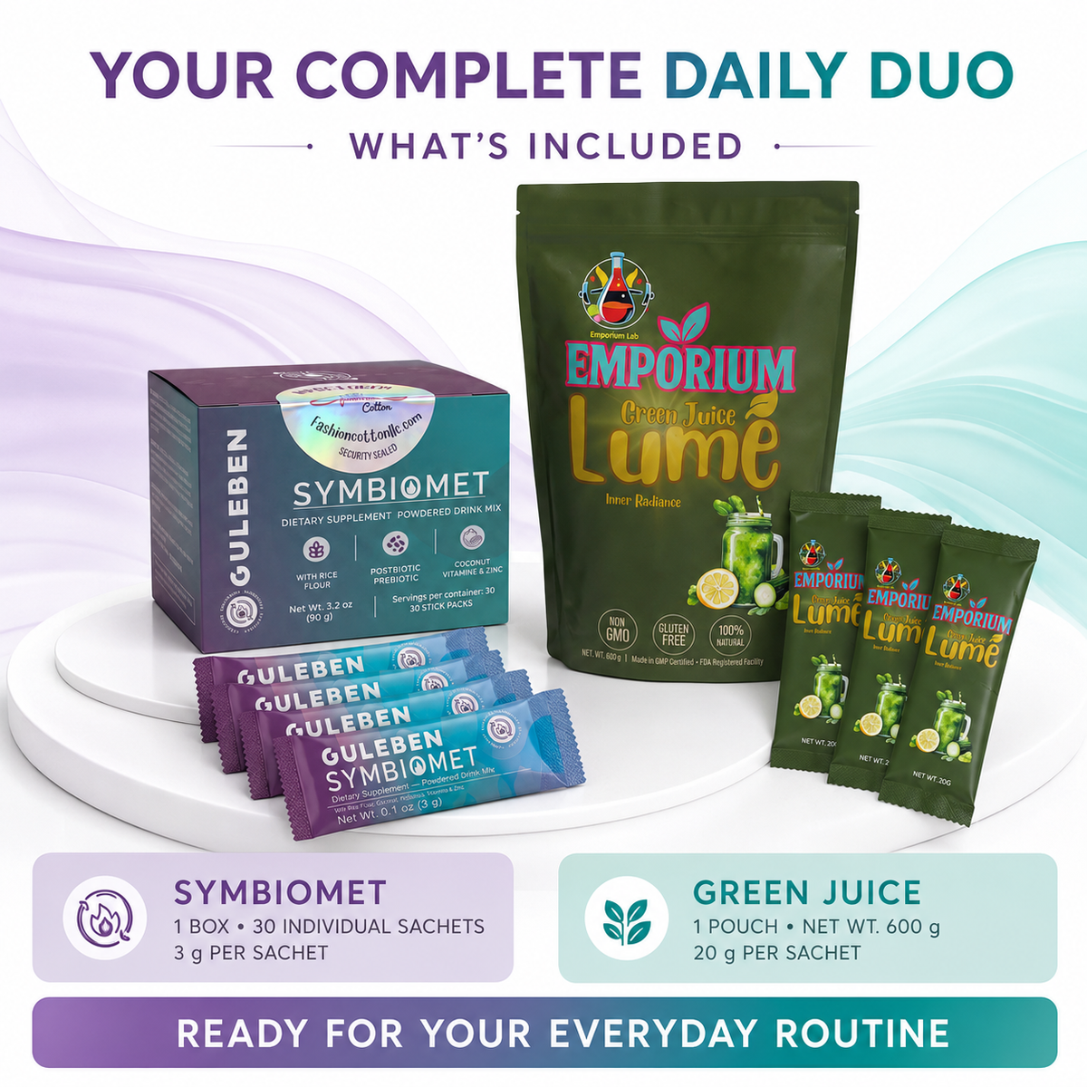 Kit Wellness: Green Juice + SYMBIOMET BPL1® HT