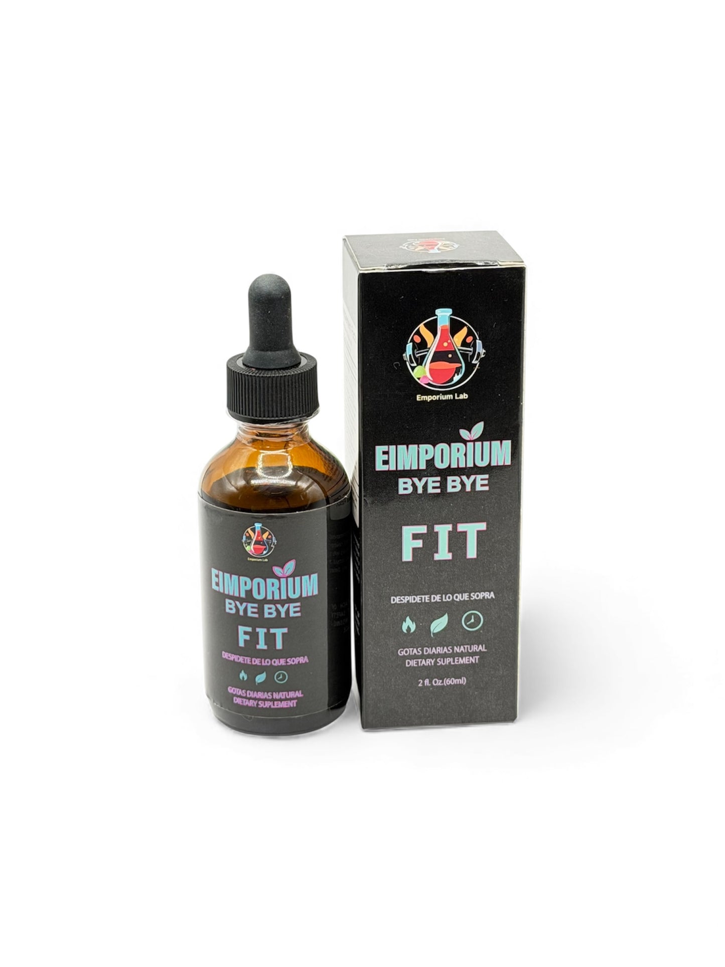 “Gotas Emporium Bye Bye Fit para bajar de peso, fórmula natural que acelera el metabolismo, controla el apetito y ayuda a quemar grasa de forma segura, POSBION