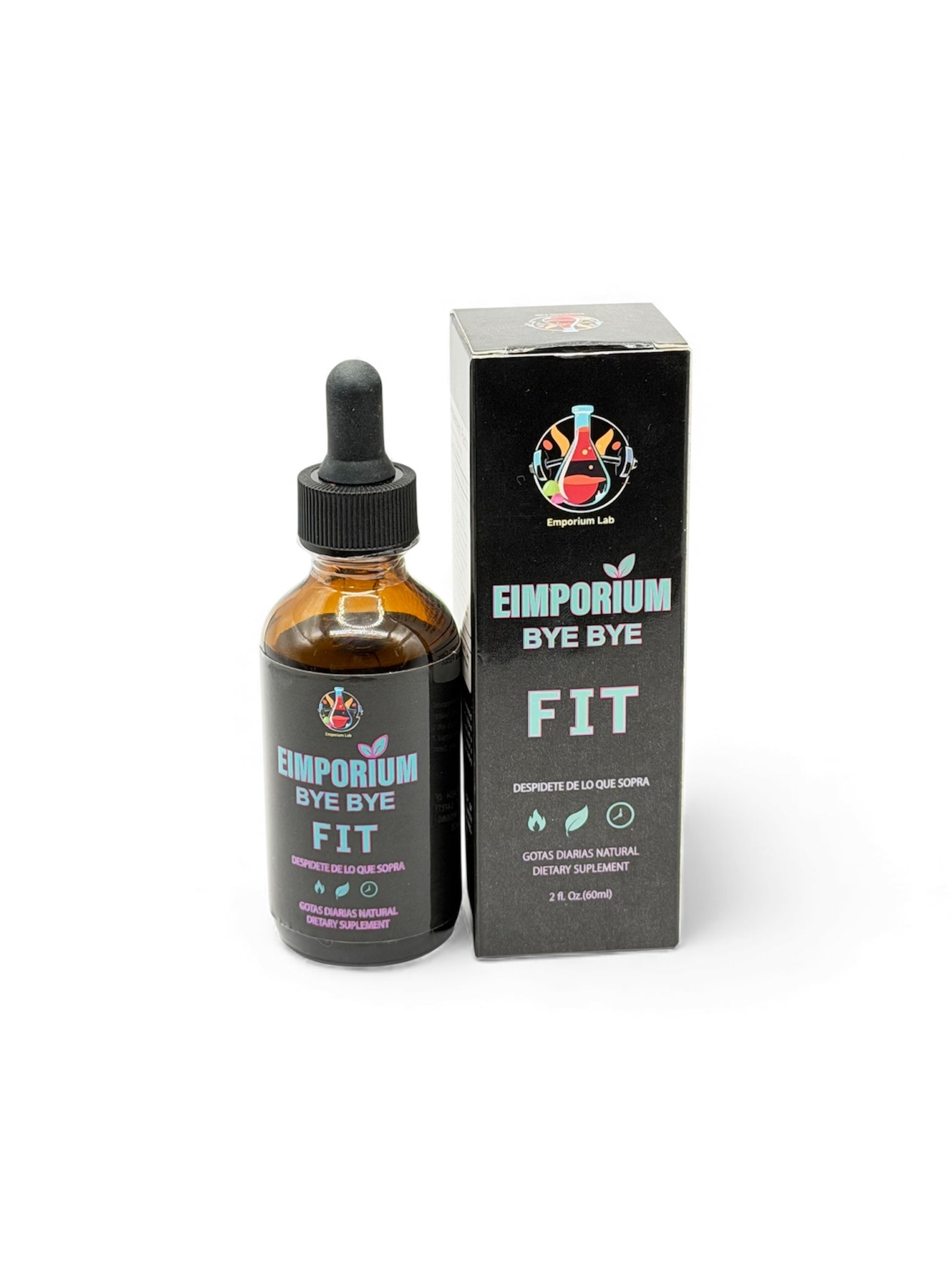 “Gotas Emporium Bye Bye Fit para bajar de peso, fórmula natural que acelera el metabolismo, controla el apetito y ayuda a quemar grasa de forma segura, POSBION